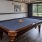 a pool table in a room