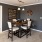 a dining room table with chairs