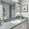 a bathroom with a marble countertop