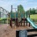a playground with a slide