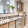 a kitchen with marble counters