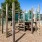a playground with a slide