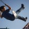 a boy on a swing